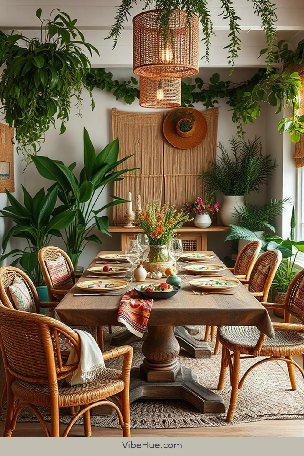 How to Infuse Bohemian Style Into Holiday Dining Room Decor 5 Incorporate Natural Elements for How to Infuse Bohemian Style Into Holiday Dining Room Decor