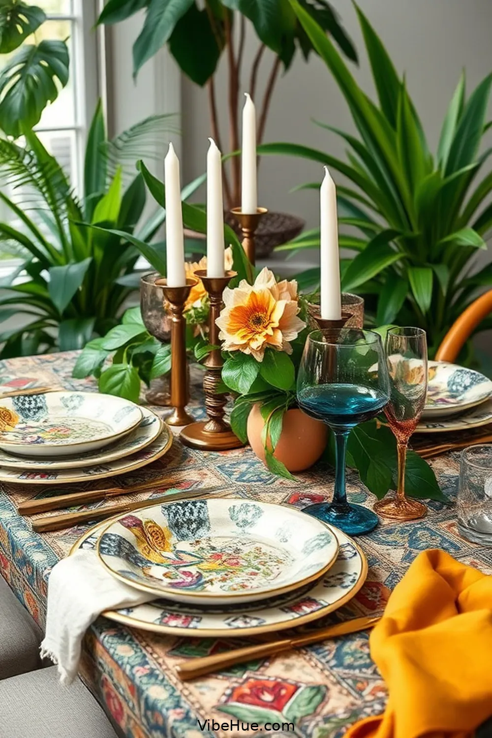 How to Infuse Bohemian Style Into Holiday Dining Room Decor 4 Mix and Match Dinnerware for How to Infuse Bohemian Style Into Holiday Dining Room Decor