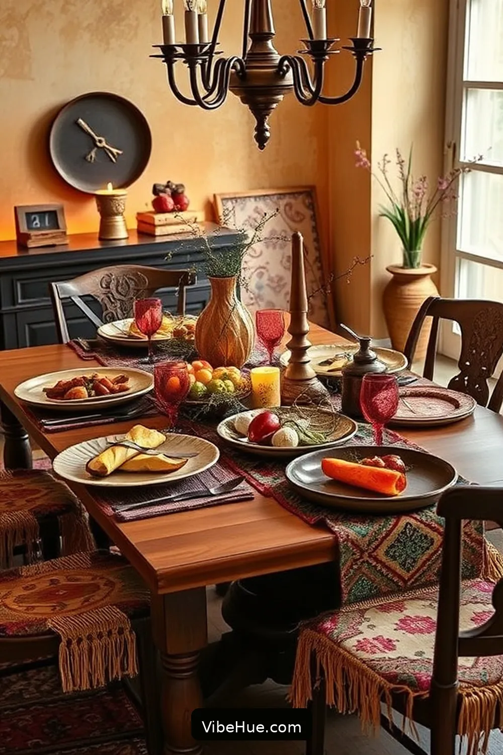 How to Infuse Bohemian Style Into Holiday Dining Room Decor 7 Use Unique Serving Platters for How to Infuse Bohemian Style Into Holiday Dining Room Decor