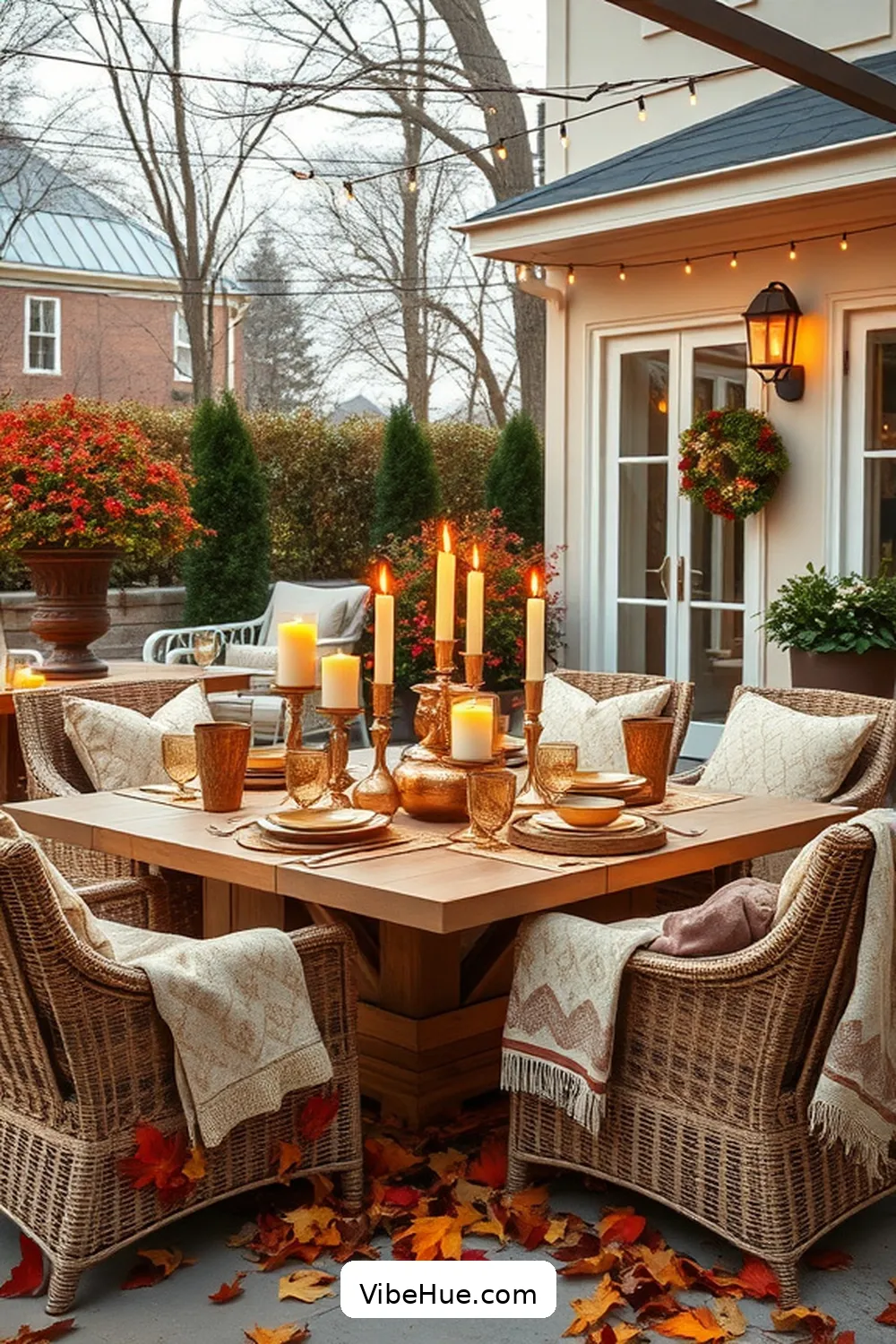 How to Style Your Fall Outdoor Patio With Modern Glam? 4 Incorporate Warm Metallic Accents for How to Style Your Fall Outdoor Patio With Modern Glam?