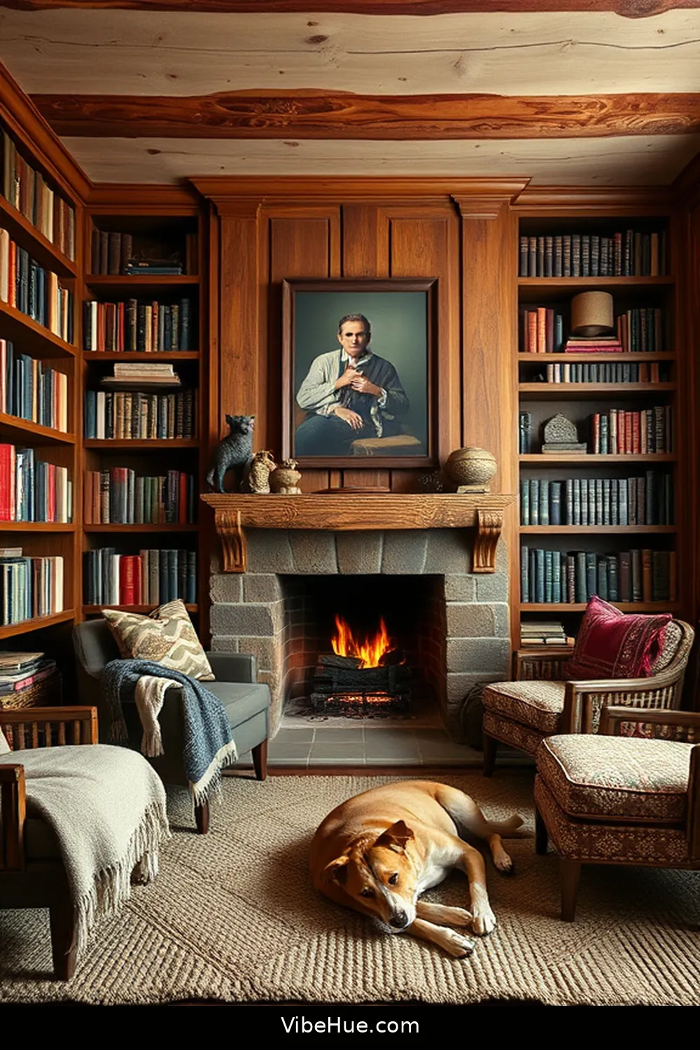 Key Elements of a Year-Round Rustic Library Style 4 Layering Textures for Comfort for Key Elements of a Year-Round Rustic Library Style