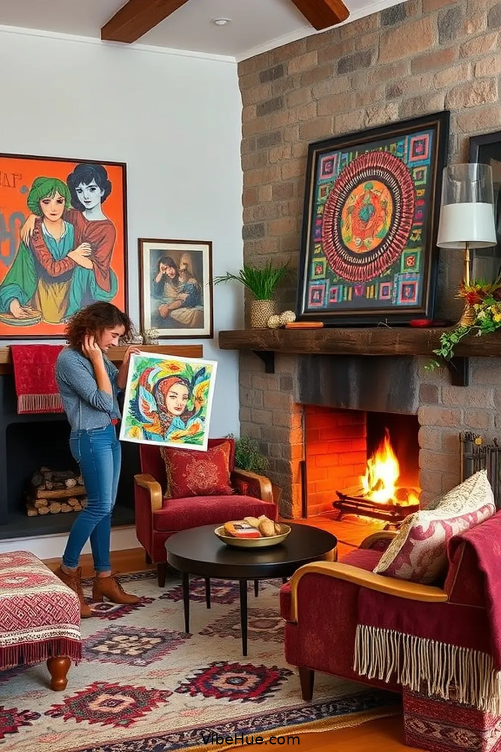 Eclectic Artwork and Prints for Must-Have Decor Items for a Bohemian Style Winter Living Room