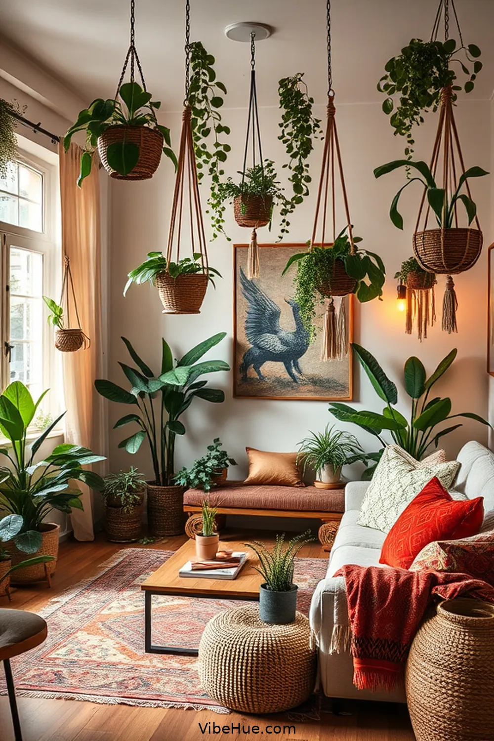 Indoor Plants and Greenery for Must-Have Decor Items for a Bohemian Style Winter Living Room