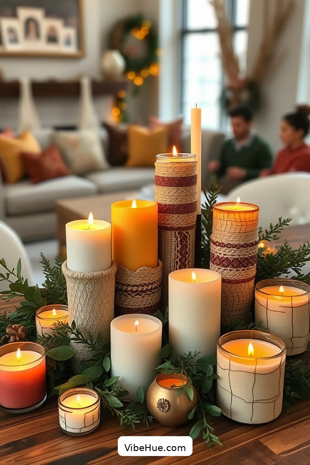 Intimate Candle Displays for Must-Have Decor Items for a Bohemian Style Winter Living Room