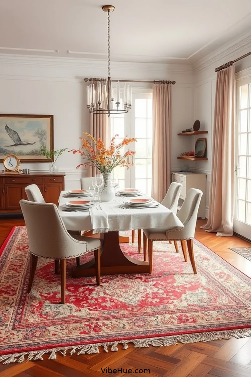Refresh Your Spring Dining Room in Contemporary Style 10 Layering Rugs for Comfort for Refresh Your Spring Dining Room in Contemporary Style
