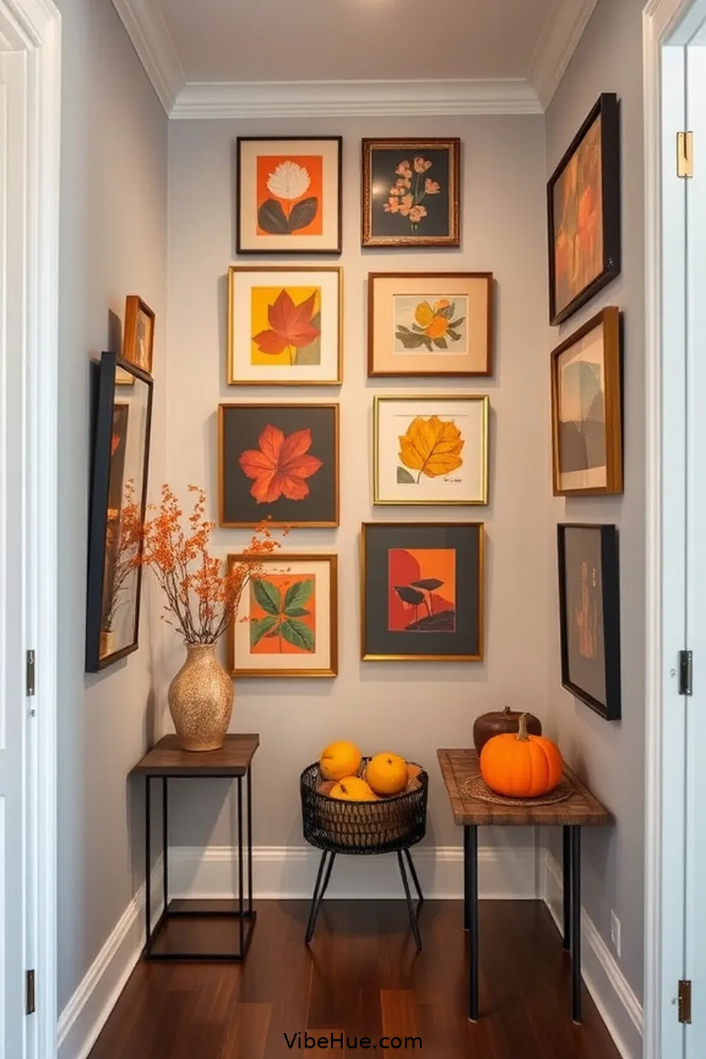 Style Your Fall Hallway With Mid-Century Modern Touches 7 Create a Gallery Wall With Vintage Artwork for Style Your Fall Hallway With Mid-Century Modern Touches