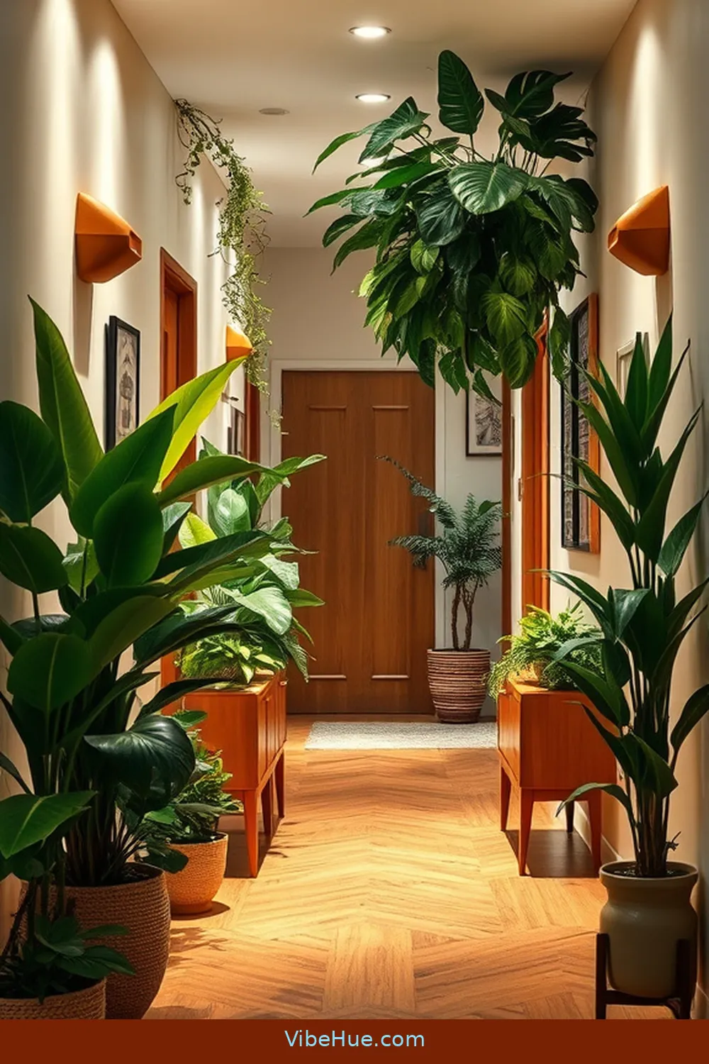 Style Your Fall Hallway With Mid-Century Modern Touches 8 Introduce Plants for a Fresh Touch for Style Your Fall Hallway With Mid-Century Modern Touches