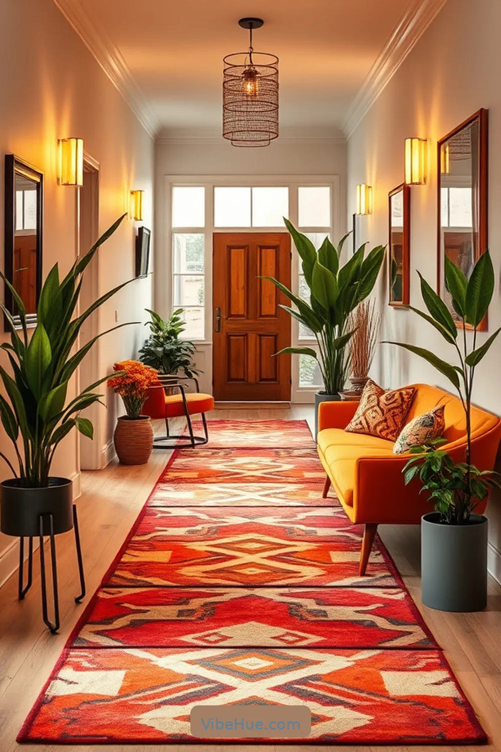 Style Your Fall Hallway With Mid-Century Modern Touches 6 Utilize Geometric Patterns in Decor for Style Your Fall Hallway With Mid-Century Modern Touches