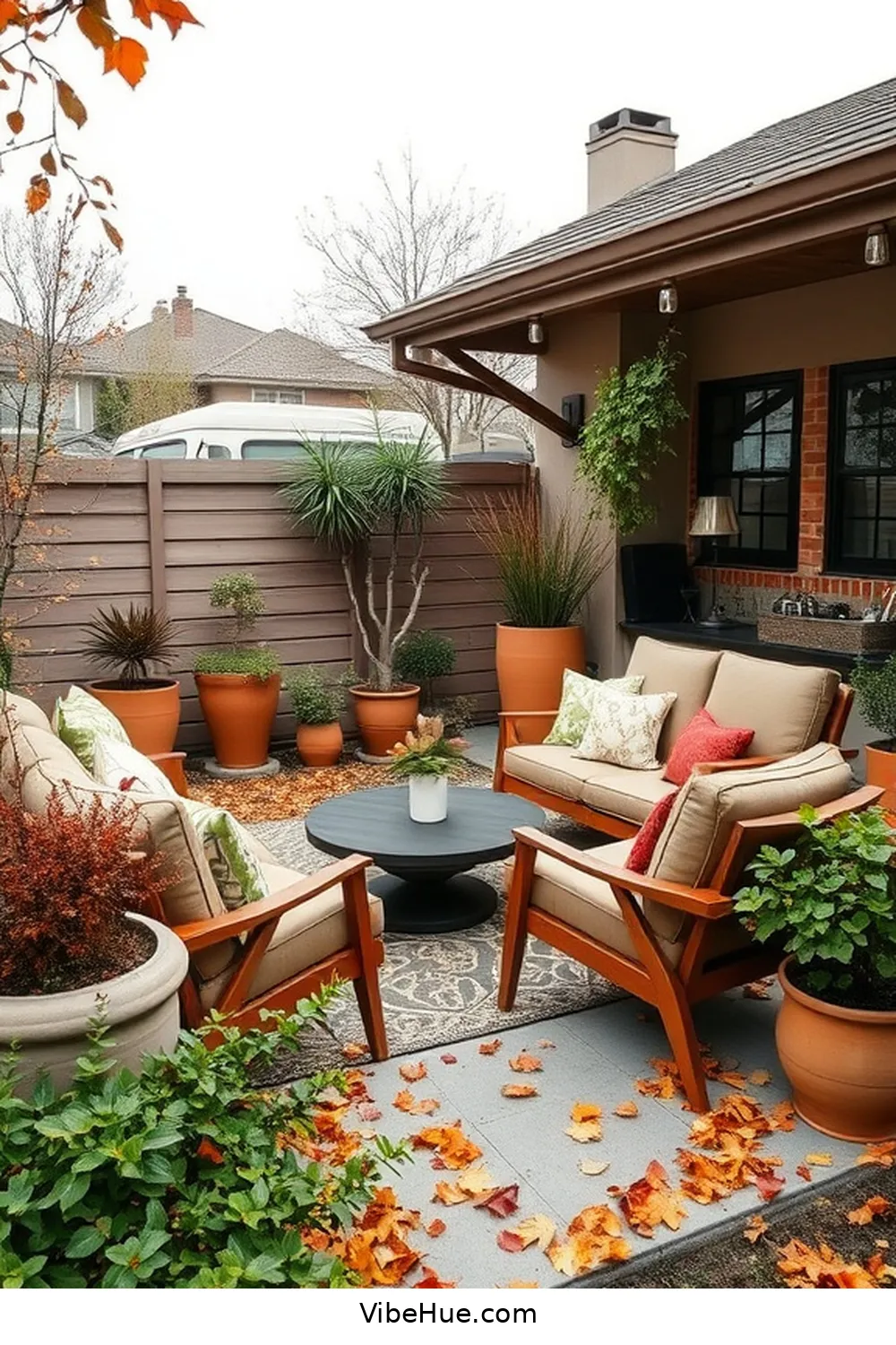 Style Your Outdoor Patio With Mid-Century Modern Fall Decor 2 Embrace Earthy Color Palettes for Style Your Outdoor Patio With Mid-Century Modern Fall Decor