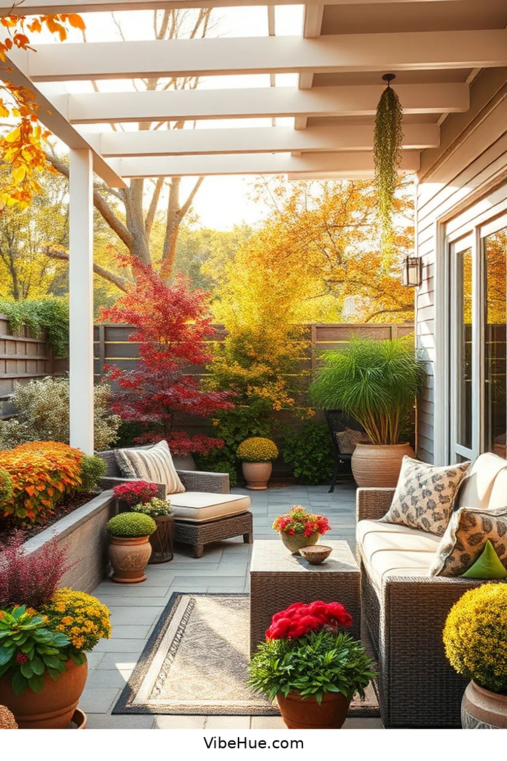 Style Your Outdoor Patio With Mid-Century Modern Fall Decor 8 Enhance the Space With Greenery for Style Your Outdoor Patio With Mid-Century Modern Fall Decor
