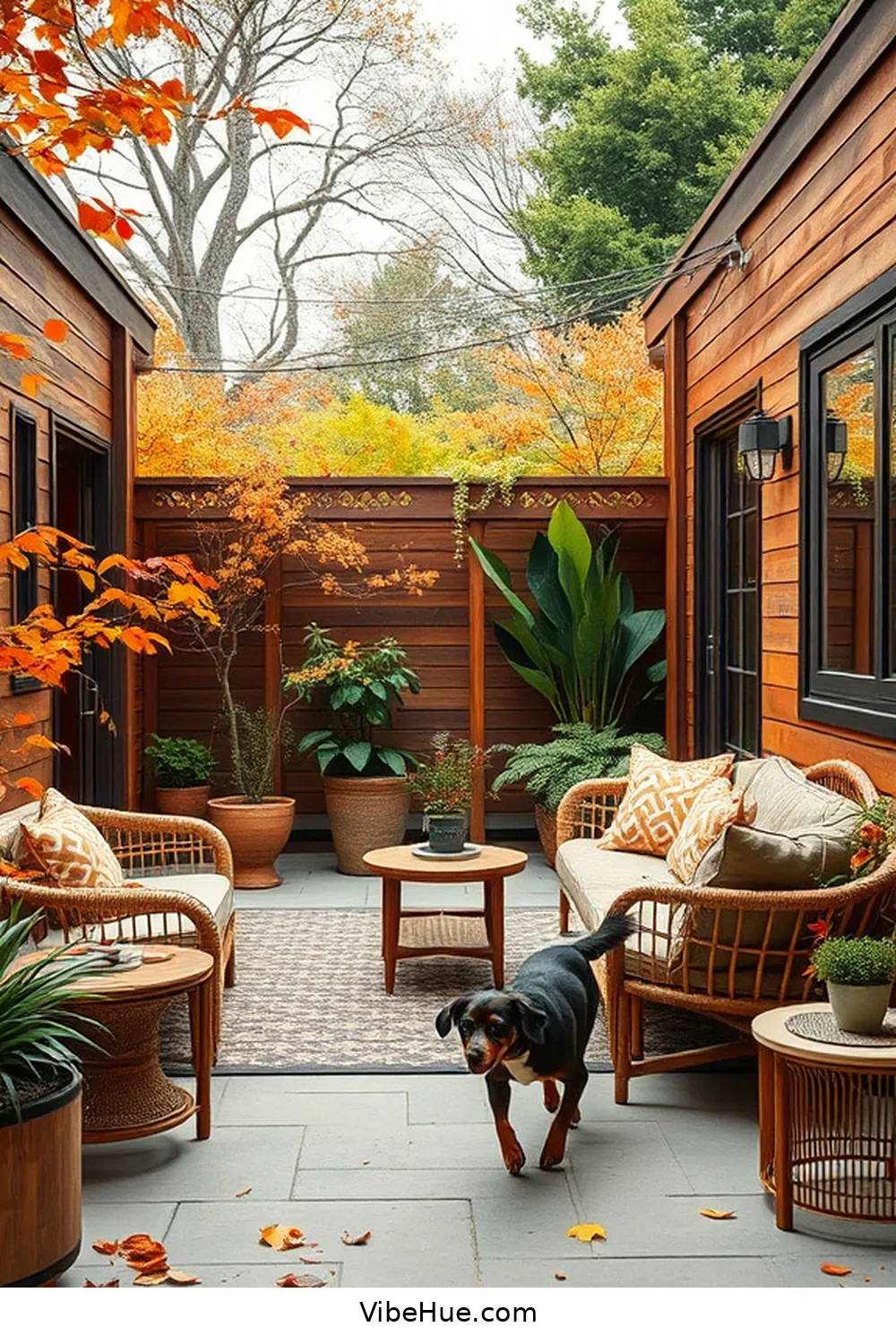 Style Your Outdoor Patio With Mid-Century Modern Fall Decor 7 Incorporate Natural Materials for Style Your Outdoor Patio With Mid-Century Modern Fall Decor