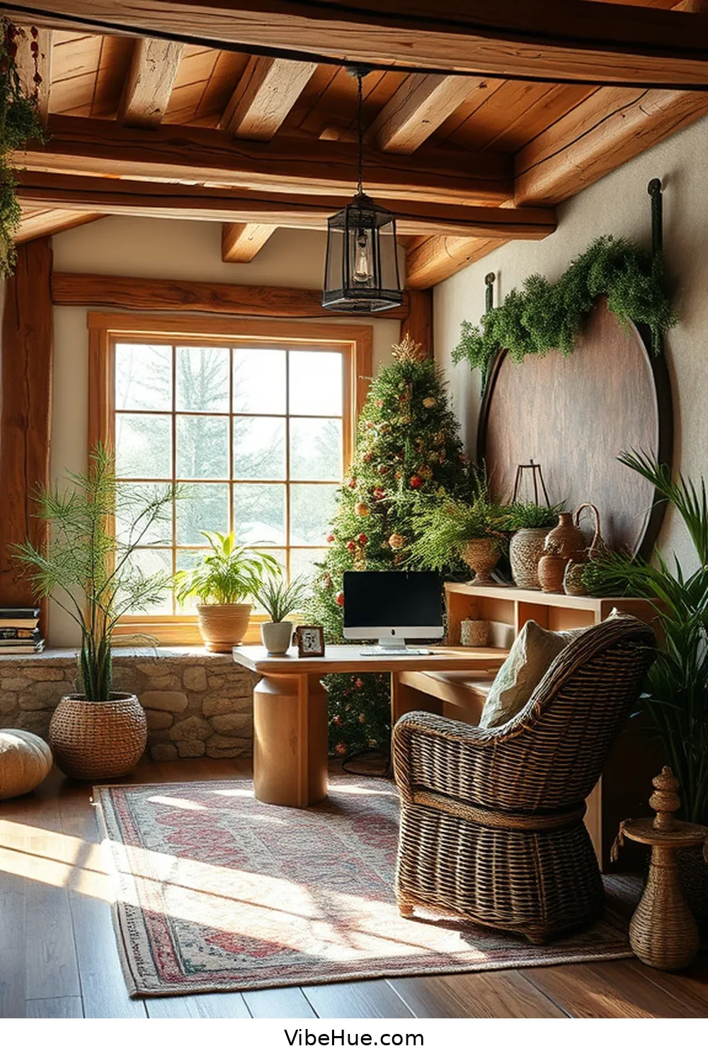 Tips and Tricks for Designing Your Holiday Home Office in Rustic Style 2 Embrace Natural Materials for Tips and Tricks for Designing Your Holiday Home Office in Rustic Style