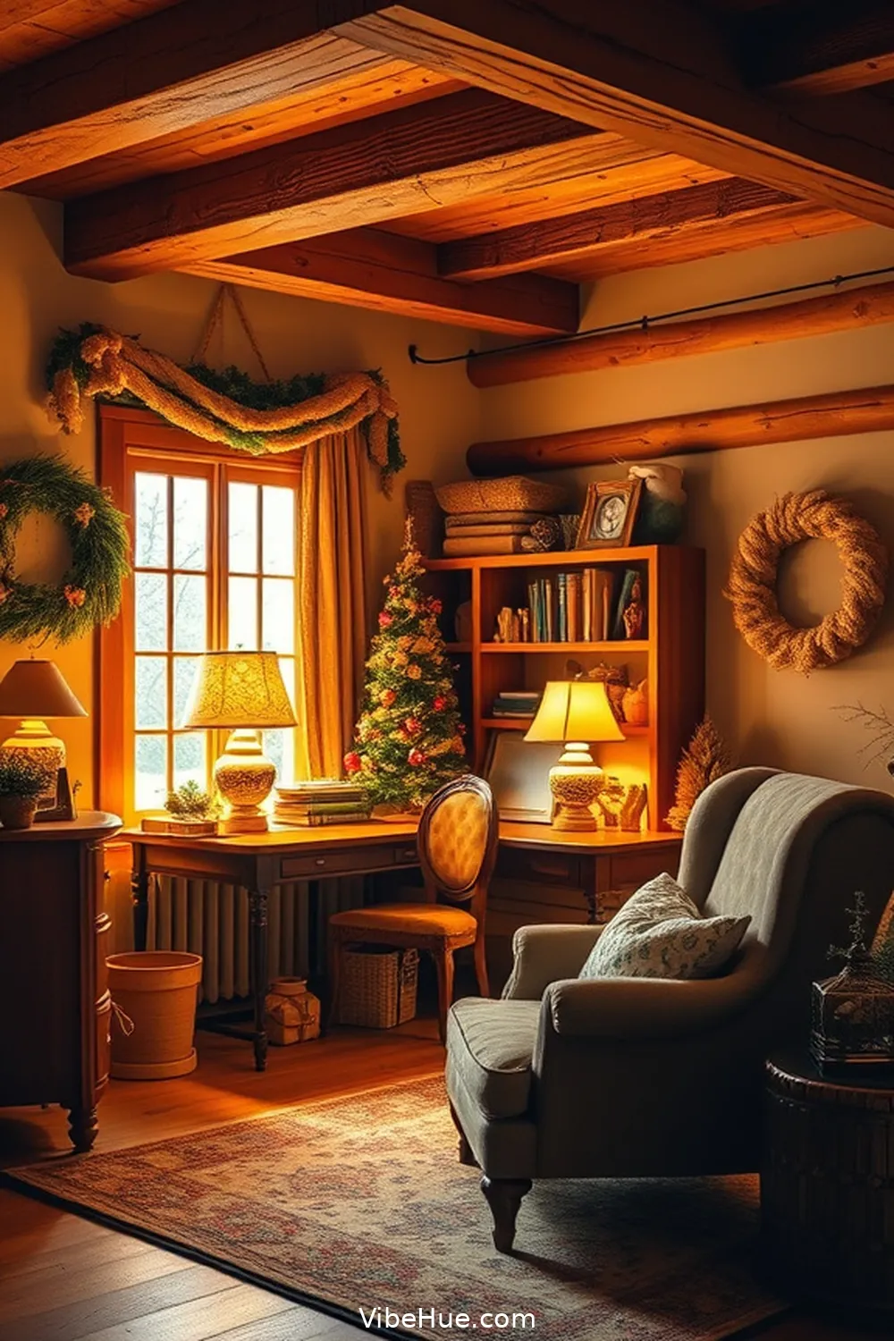 Tips and Tricks for Designing Your Holiday Home Office in Rustic Style 3 Incorporate Warm Lighting for Tips and Tricks for Designing Your Holiday Home Office in Rustic Style