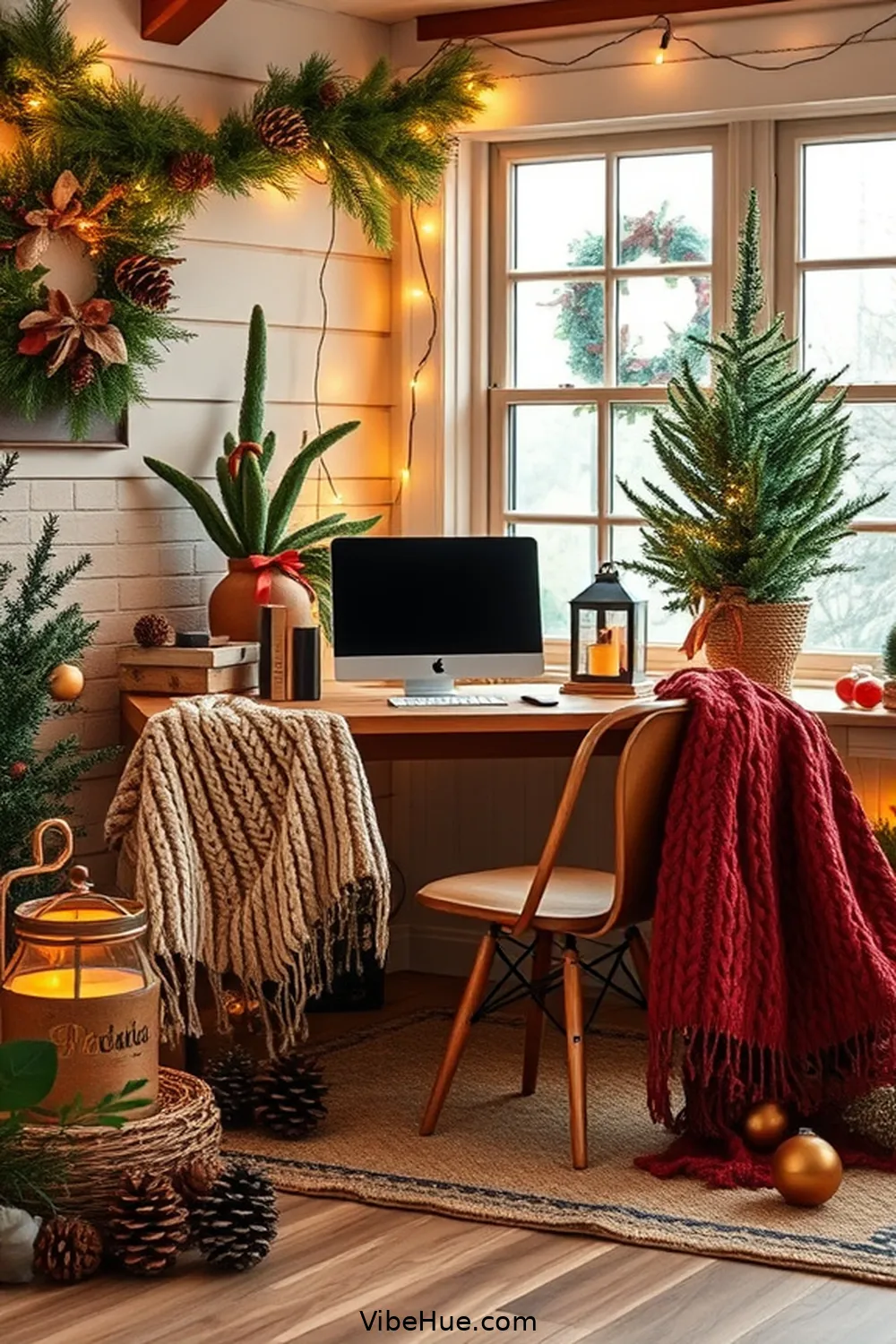 Tips and Tricks for Designing Your Holiday Home Office in Rustic Style 6 Personalize With Seasonal Décor for Tips and Tricks for Designing Your Holiday Home Office in Rustic Style