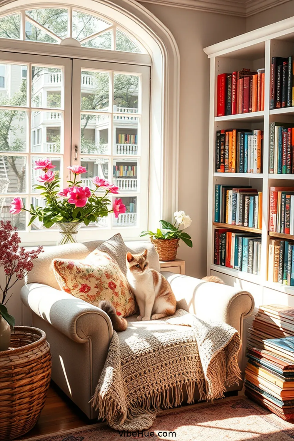Tips for Creating a Cozy Spring Library in Modern Farmhouse Style 8 Create a Cozy Reading Nook for Tips for Creating a Cozy Spring Library in Modern Farmhouse Style