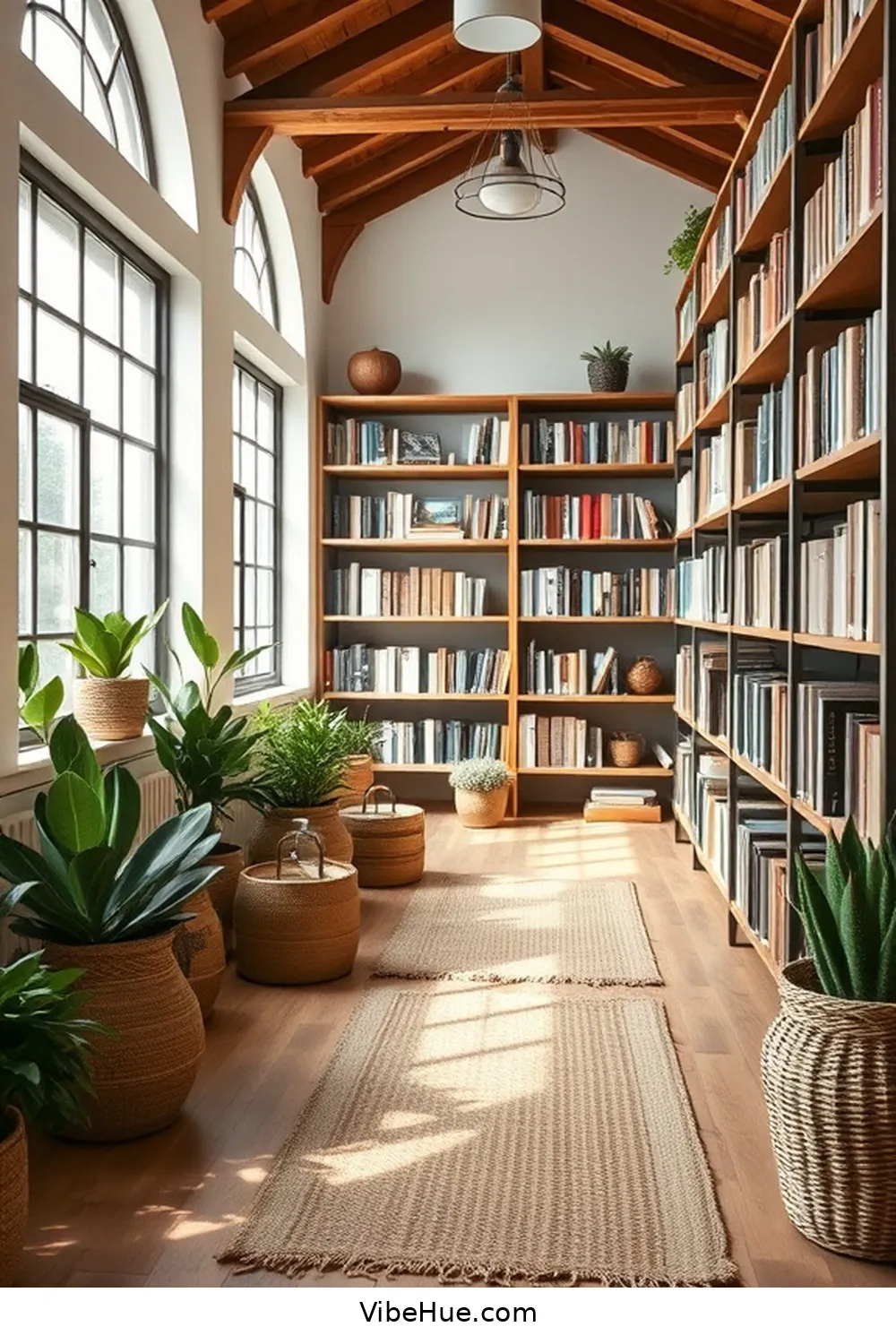 Tips for Creating a Cozy Spring Library in Modern Farmhouse Style 4 Incorporate Natural Materials for Tips for Creating a Cozy Spring Library in Modern Farmhouse Style