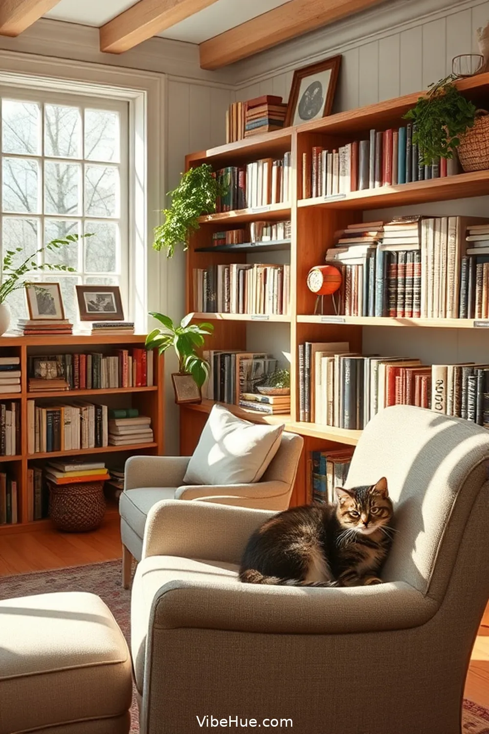 Tips for Creating a Cozy Spring Library in Modern Farmhouse Style 11 Use Functional Decor for Tips for Creating a Cozy Spring Library in Modern Farmhouse Style