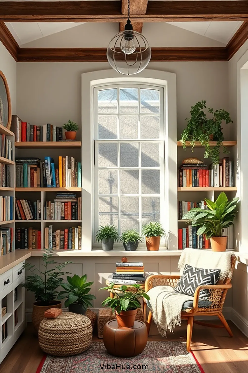 Tips for Creating a Cozy Spring Library in Modern Farmhouse Style 5 Utilize Built-in Shelving for Tips for Creating a Cozy Spring Library in Modern Farmhouse Style