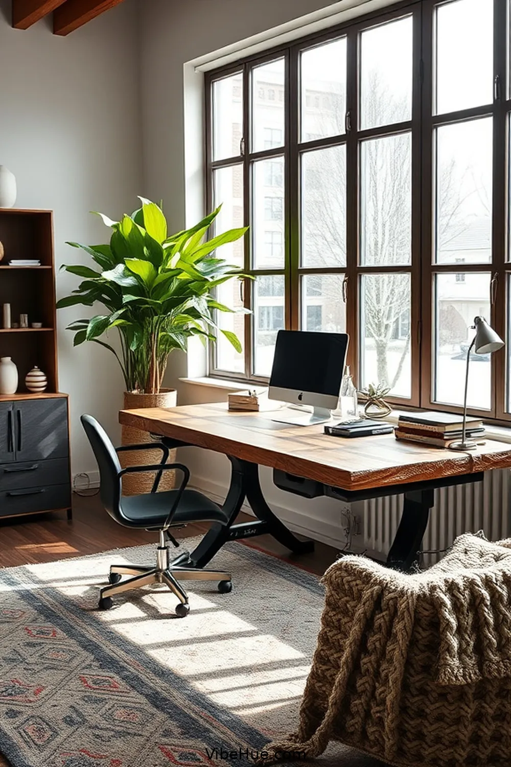 Add Natural Elements for Tips for a Contemporary Style Winter Home Office