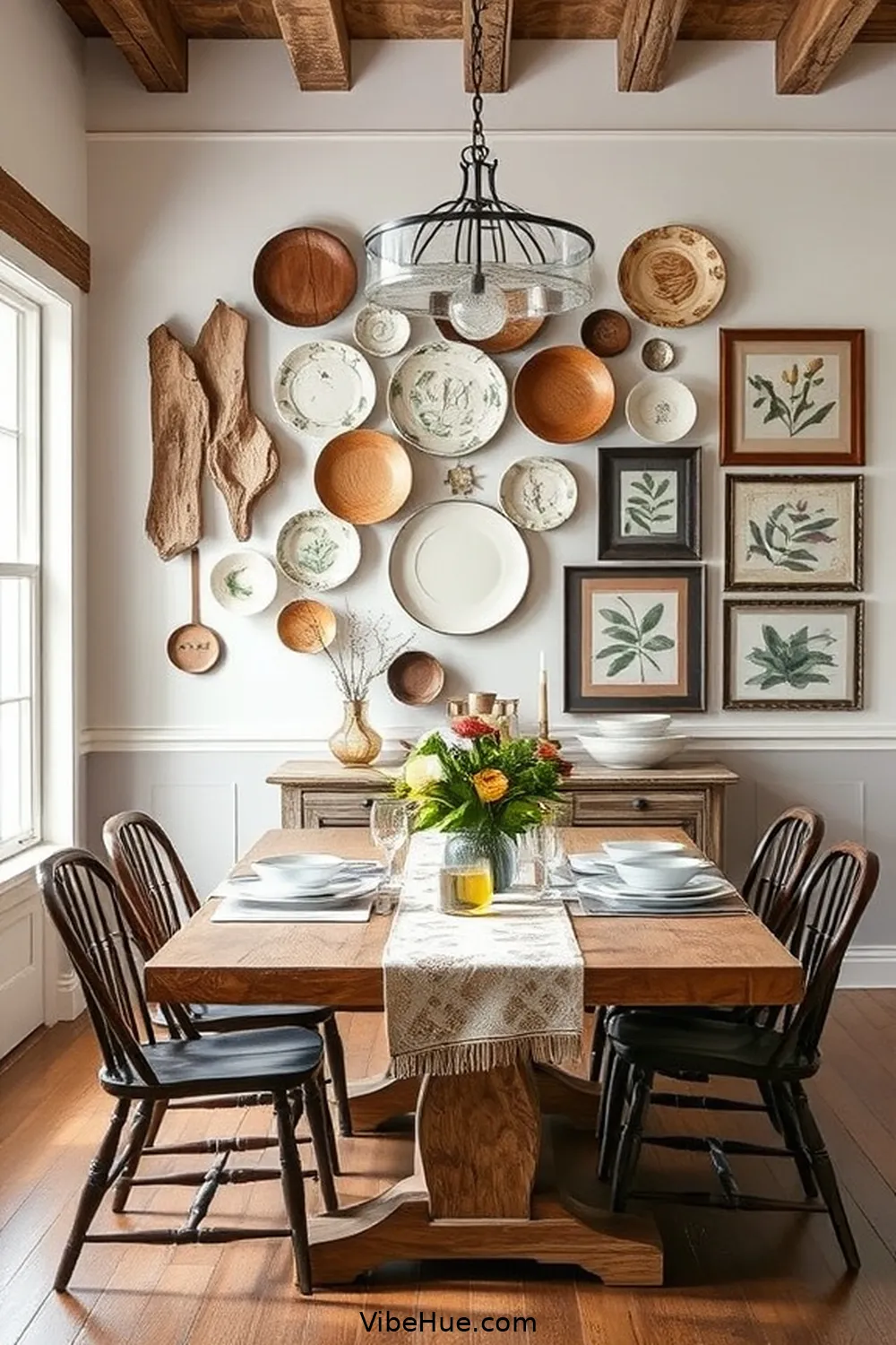 Transform Your Dining Room for Spring With Rustic Style Tips 14 Highlight Unique Wall Decor for Transform Your Dining Room for Spring With Rustic Style Tips