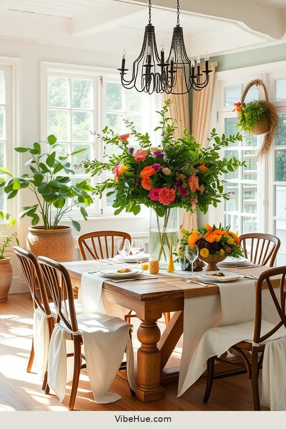 Transform Your Dining Room for Summer With Rustic Style Essentials 6 Add Greenery and Floral Arrangements for Transform Your Dining Room for Summer With Rustic Style Essentials