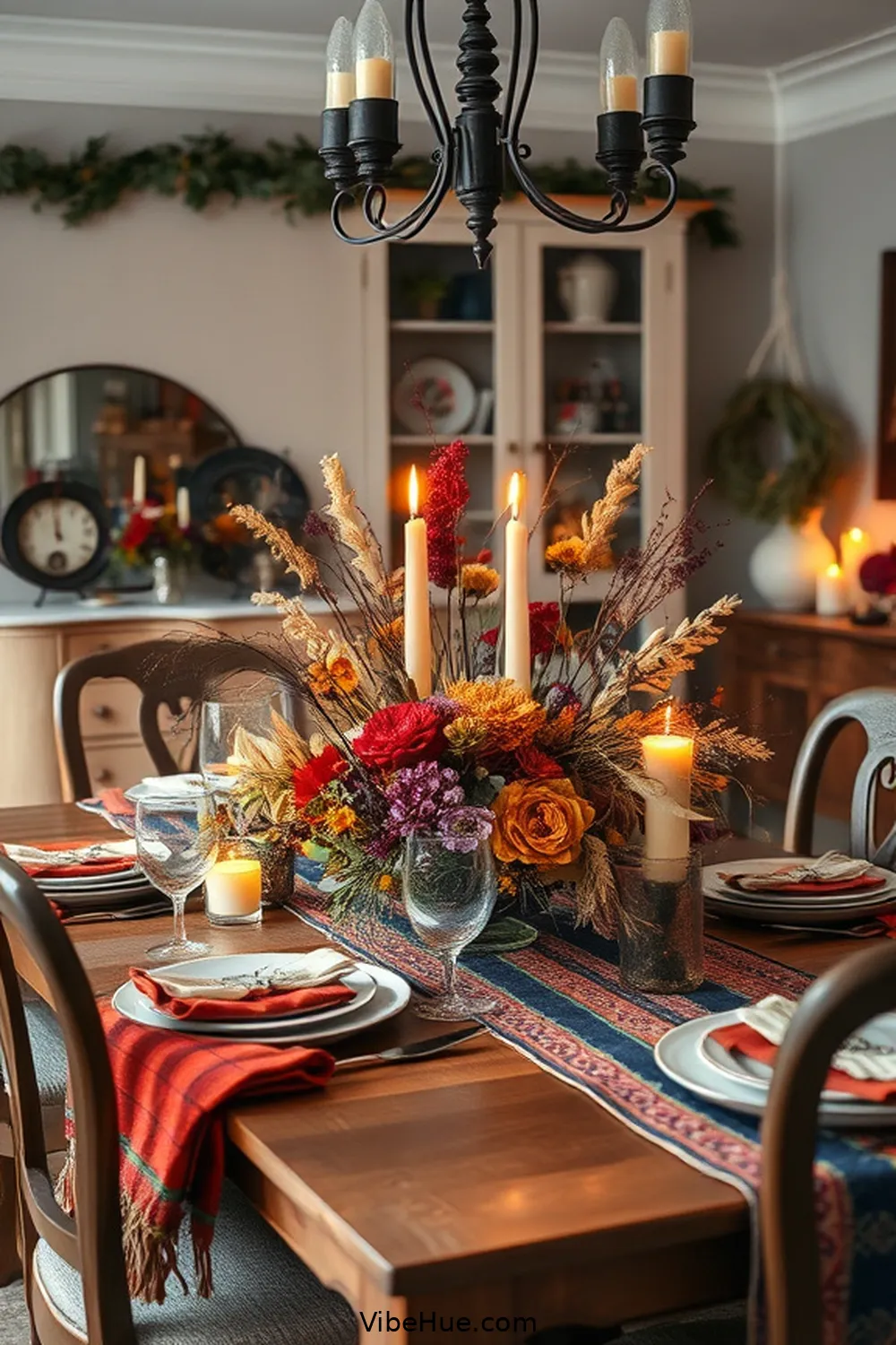 Create a Statement Centerpiece for Transform Your Dining Room for Winter With Bohemian Style