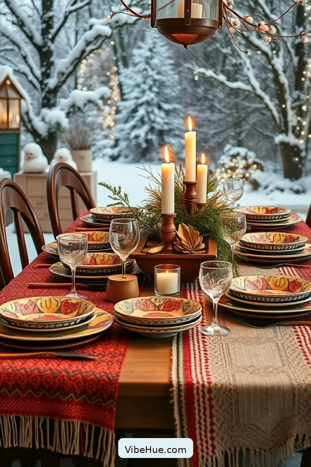 Layer Your Dining Table With Boho Style for Transform Your Dining Room for Winter With Bohemian Style