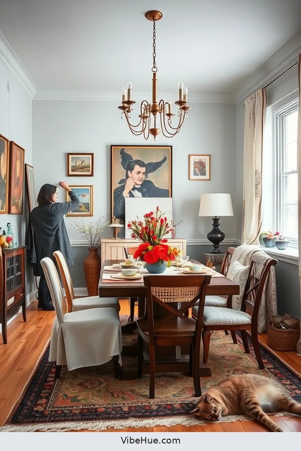 Personalize With Art and Personal Touches for Transform Your Dining Room for Winter With Bohemian Style