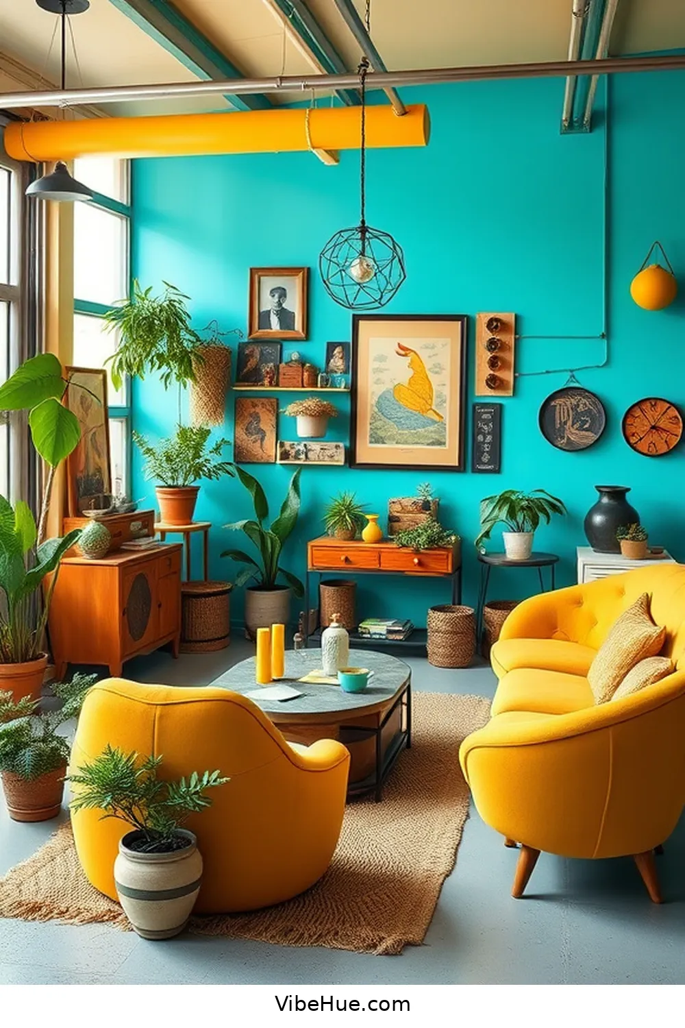 Incorporate Bold Colors and Organic Shapes for Transform Your Garage With Mid-Century Modern Style This Spring
