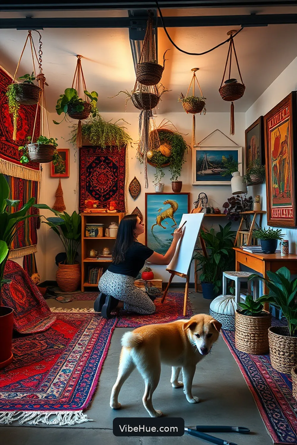 Add Personal Touches With Art and Decor for Transform Your Garage for Winter With Bohemian Style