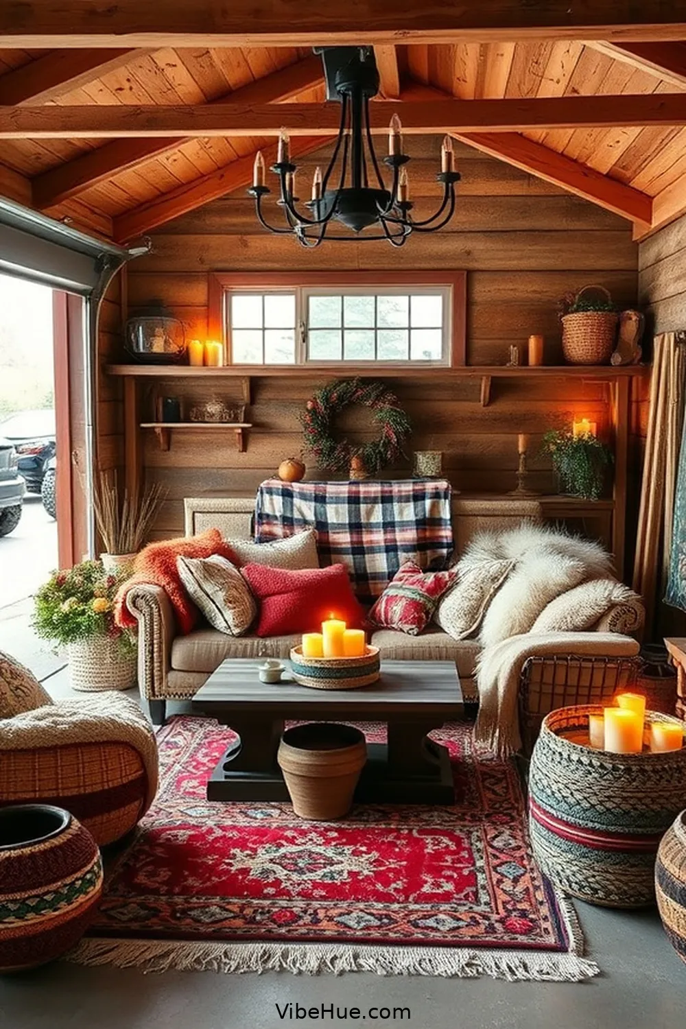 Embrace Warm Colors and Textures for Transform Your Garage for Winter With Bohemian Style