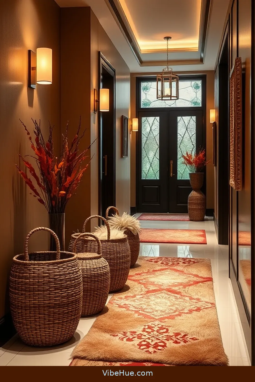 Transform Your Hallway With Modern Glam Fall Style 9 Decorative Baskets for Storage for Transform Your Hallway With Modern Glam Fall Style