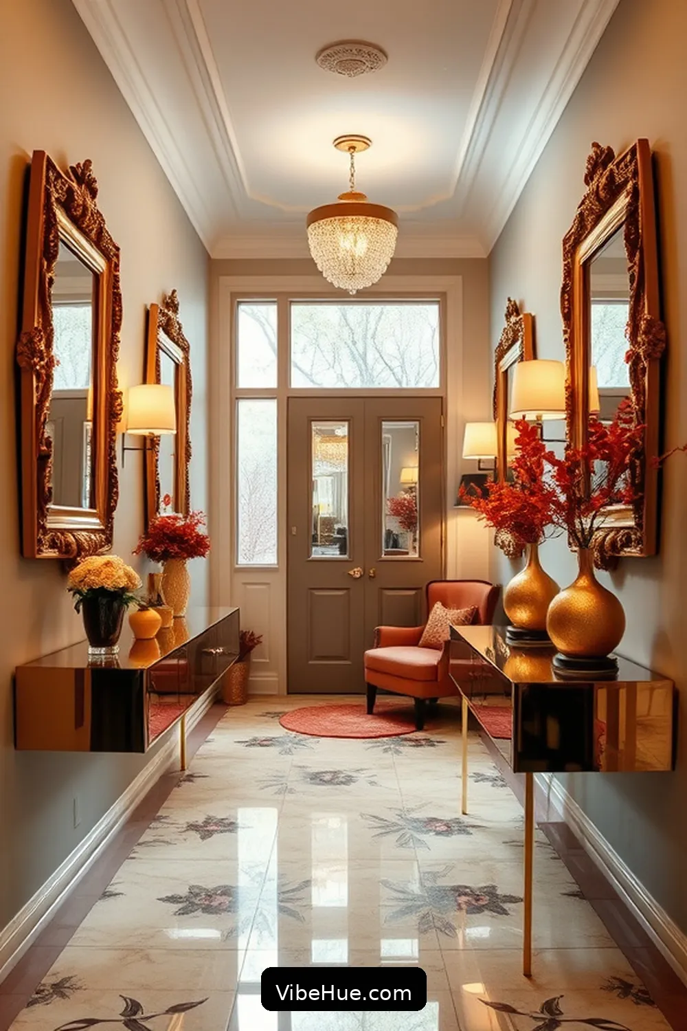 Transform Your Hallway With Modern Glam Fall Style 5 Glamorous Mirrors to Reflect Style for Transform Your Hallway With Modern Glam Fall Style