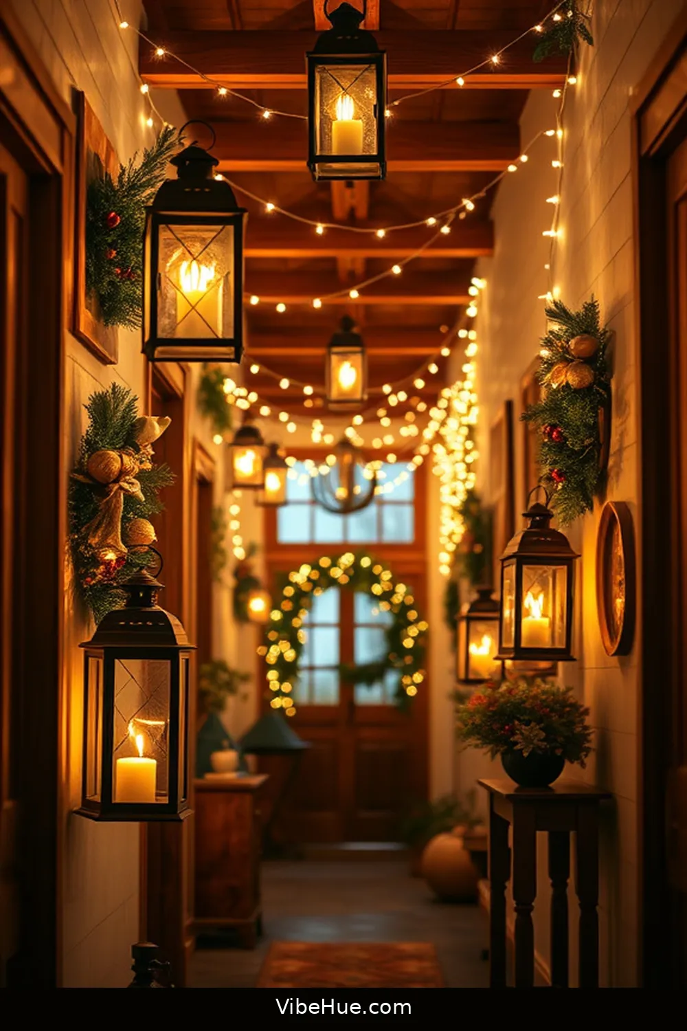 Transform Your Hallway for the Holidays With Rustic Decor Style 4 Add Rustic Lighting Options for Transform Your Hallway for the Holidays With Rustic Decor Style