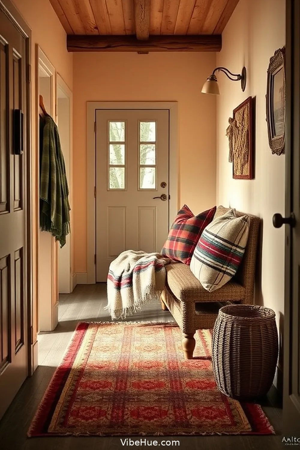 Transform Your Hallway for the Holidays With Rustic Decor Style 3 Incorporate Cozy Textiles for Transform Your Hallway for the Holidays With Rustic Decor Style