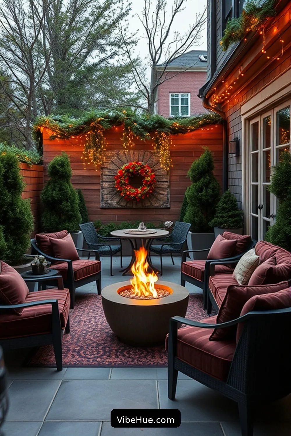 Transform Your Outdoor Patio With Modern Glam Holiday Style 8 Cozy Fire Features for Transform Your Outdoor Patio With Modern Glam Holiday Style