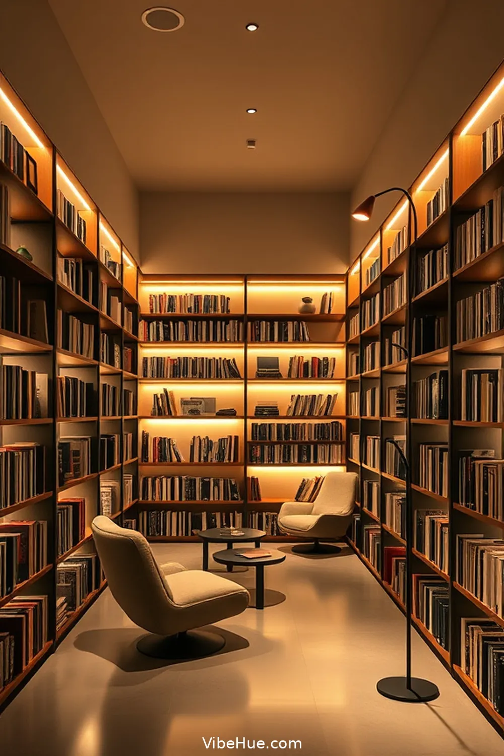 Winter Library Design Tips and Tricks for a Minimalist Style 6 Utilize Smart Lighting Options for Winter Library Design Tips and Tricks for a Minimalist Style