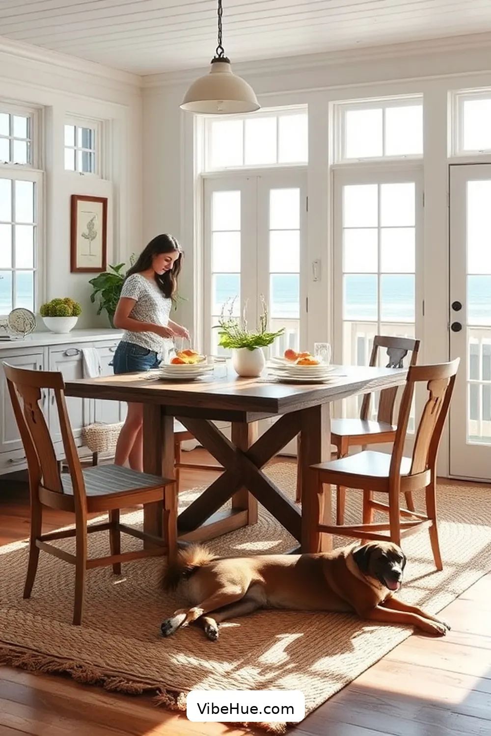 Emphasize Natural Light for Year-Round Coastal Style for Your Dining Room: 20 Tips