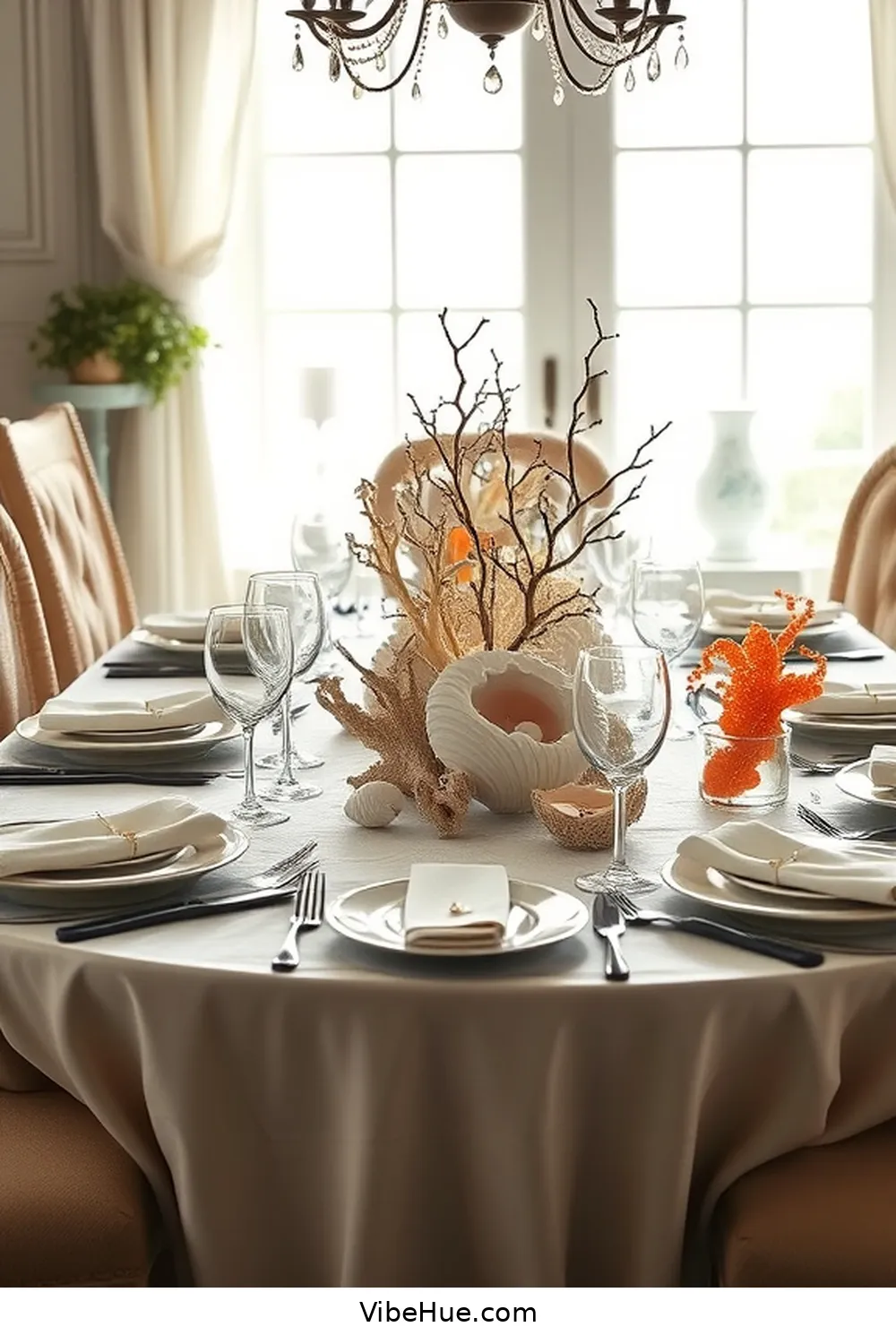 Incorporate Shells and Marine Life for Year-Round Coastal Style for Your Dining Room: 20 Tips