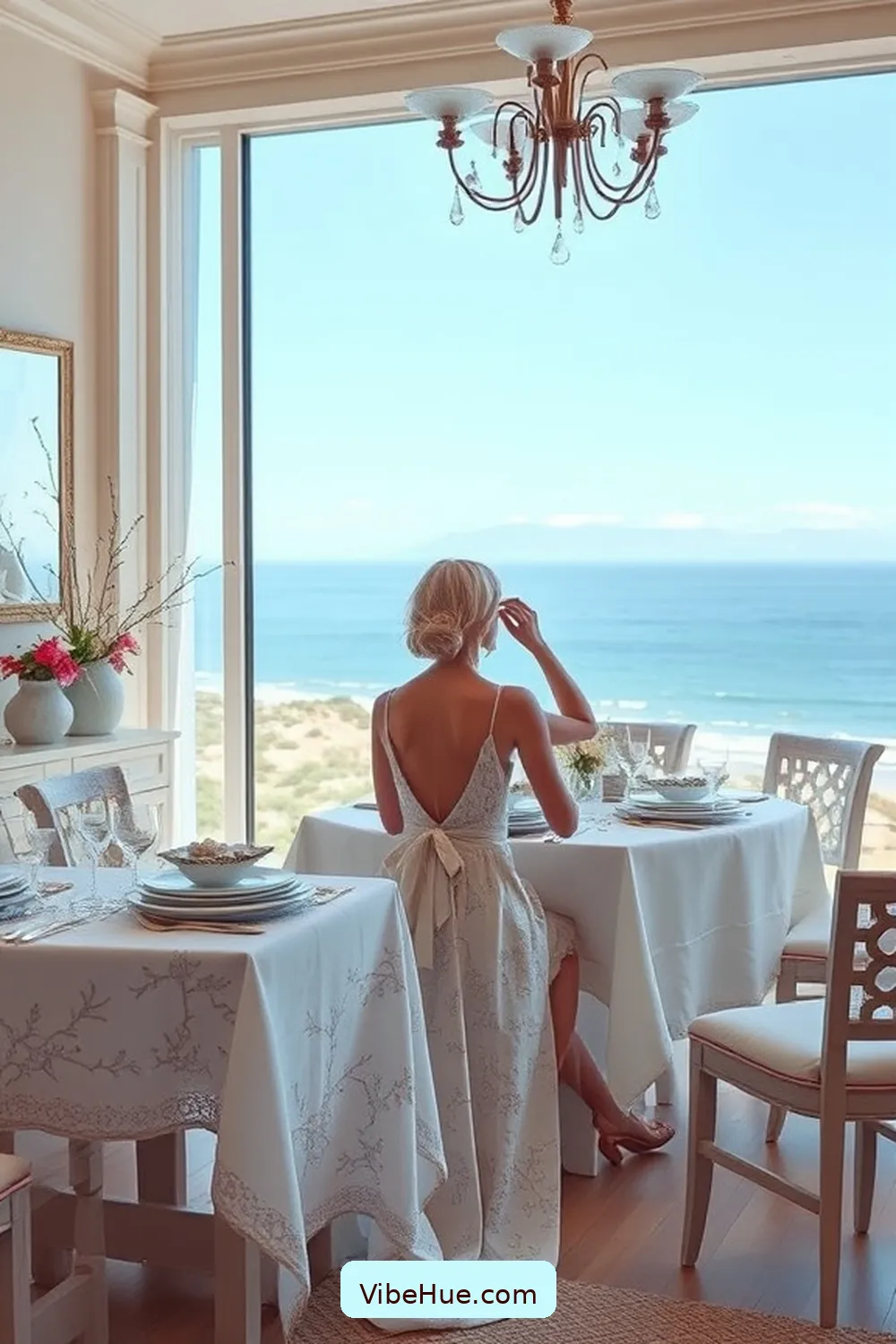 Introduce Subtle Patterns for Year-Round Coastal Style for Your Dining Room: 20 Tips