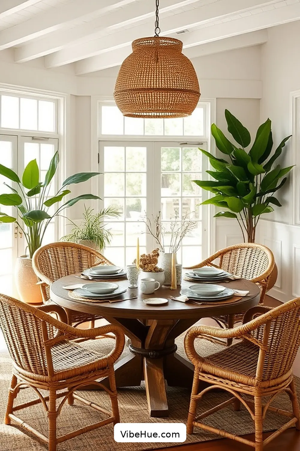 Opt for Natural Materials for Year-Round Coastal Style for Your Dining Room: 20 Tips