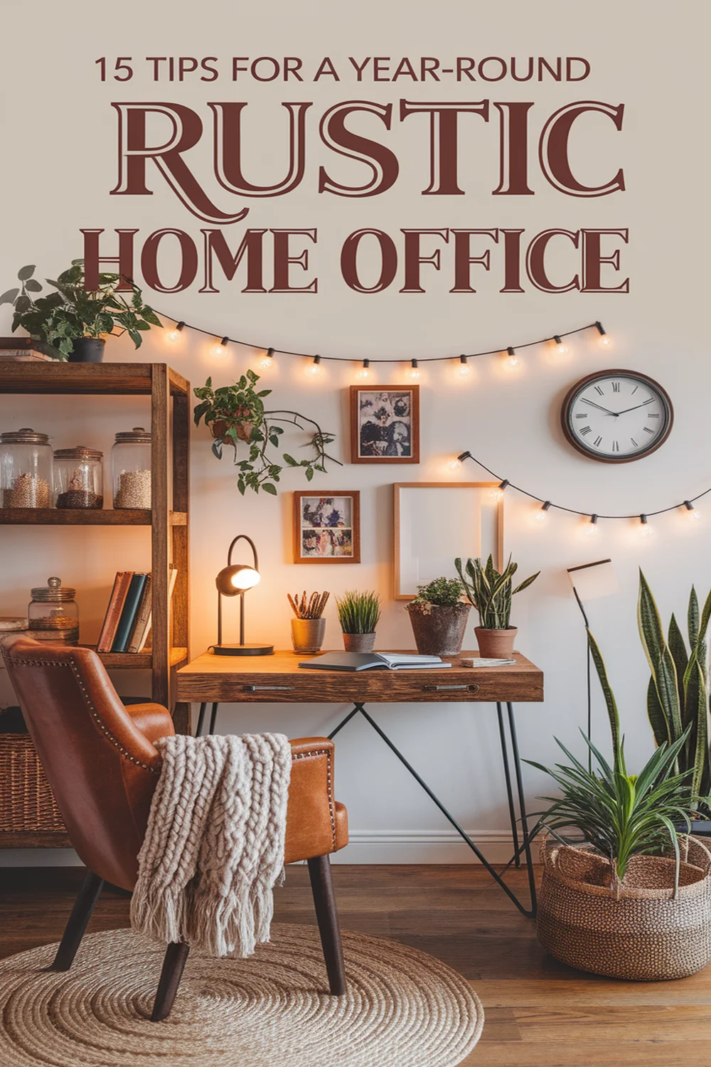 Image for: 15 Essential Tips for a Rustic Style Year-Round Home Office