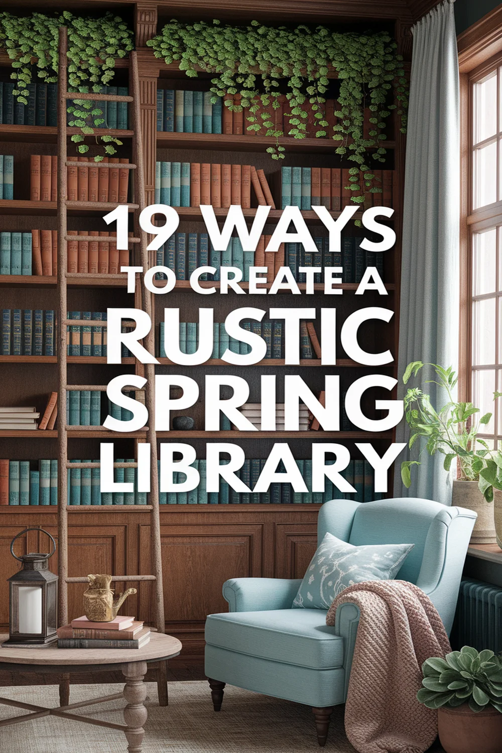 Image for: 19 Ways to Create a Rustic Style Spring Library