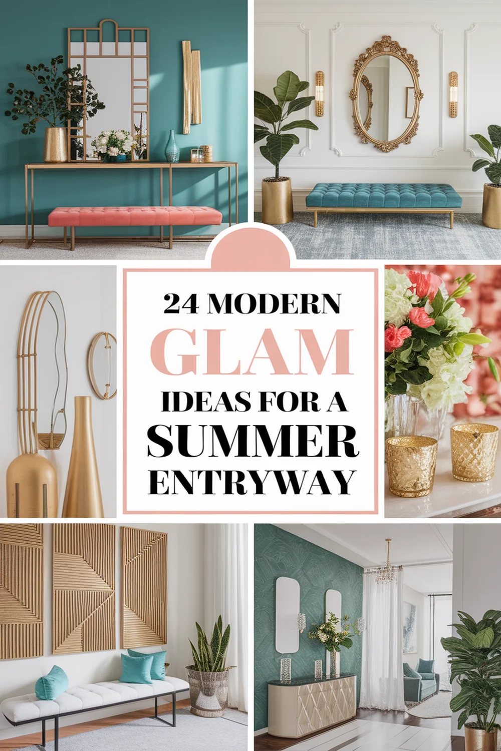 Image for: 24 Ways to Create a Summer Entryway in Modern Glam Style