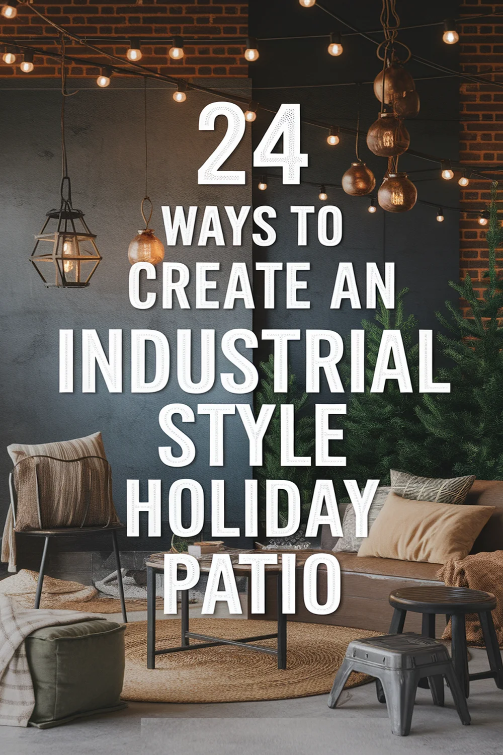 Image for: 24 Ways to Create an Industrial Style Holiday Outdoor Patio