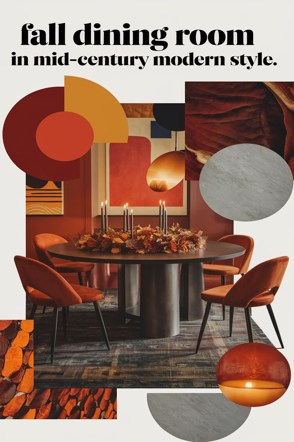 Image for: Create a Fall Dining Room in Mid-Century Modern Style