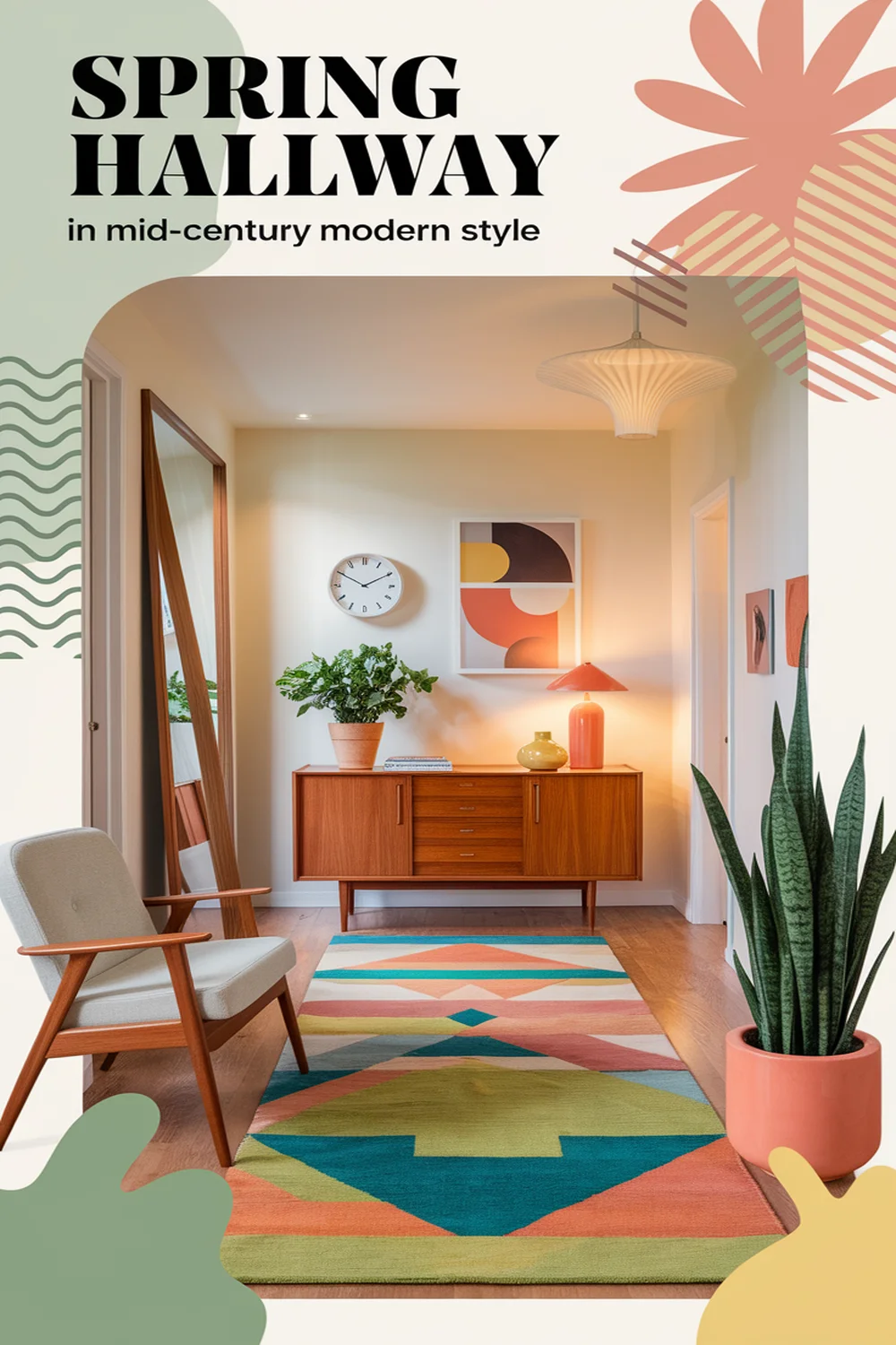Image for: Create a Spring Hallway in Mid-Century Modern Style