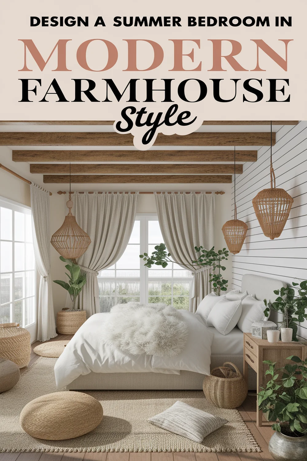 Image for: Create a Summer Bedroom in Modern Farmhouse Style