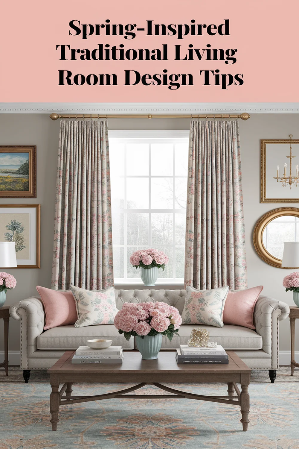 Image for: How to Create a Spring-Inspired Traditional Living Room Style